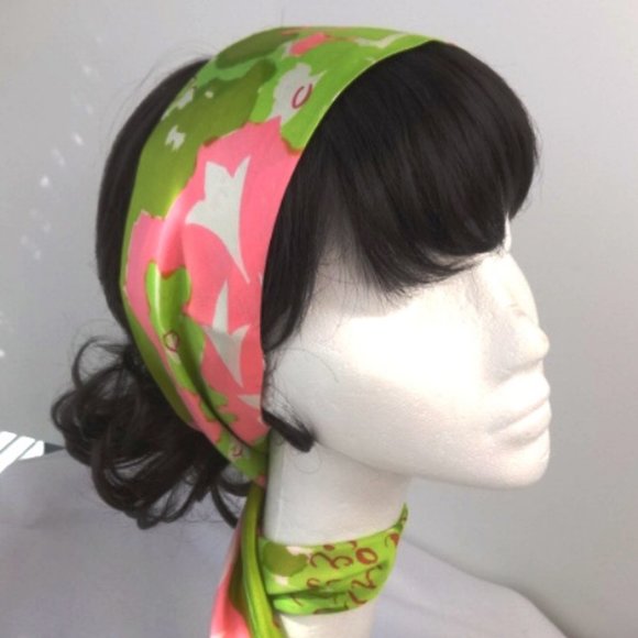 Scarves 70s True Vintage Silk/Rayon Three (3) Long 45-60 inches long see flaw - Picture 1 of 8